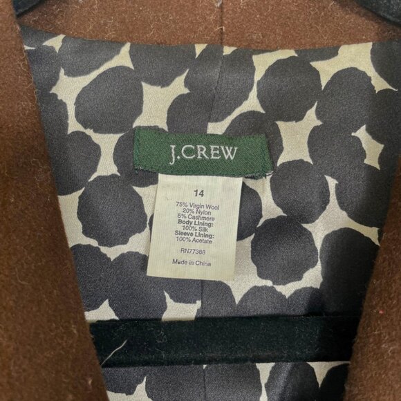J Crew Brown Blazer • Wool • Size 14 - Picture 4 of 5